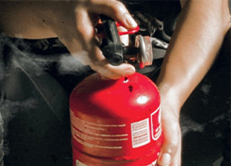 Aim low, pointing the nozzle